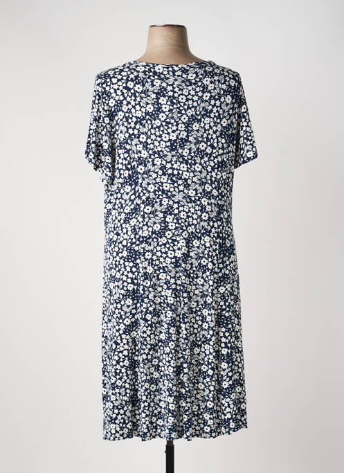 Rochie midi imprimeu floral mâneci scurte albastru FRANCE RIVOIRE femme