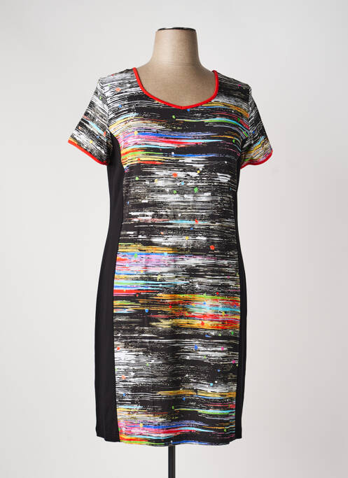 Rochie midi mâneci scurte mâneci scurte negru TELMAIL femme