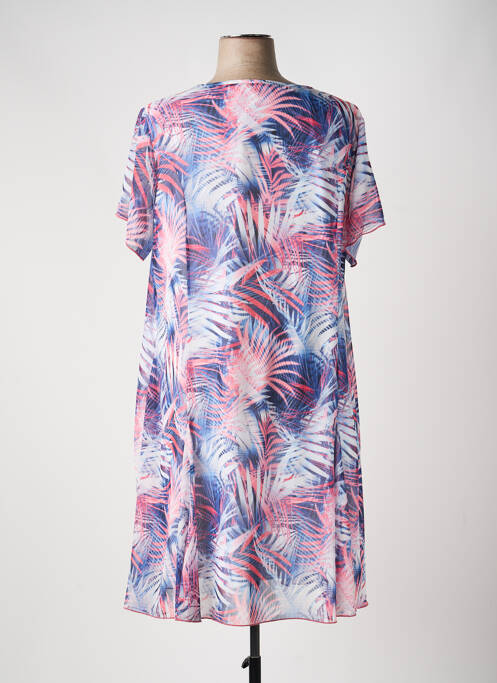 Rochie midi croială fluidă mâneci scurte albastru PLURIELLES femme