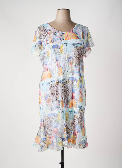 Rochie midi mâneci scurte mâneci scurte albastru TELMAIL femme