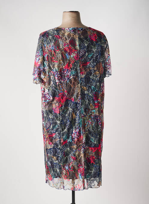 Rochie midi croială fluidă mâneci scurte negru GEVANA femme