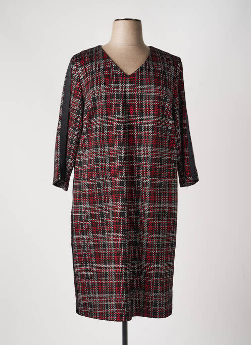 Rochie midi mâneci 3/4 mâneci 3/4 roșu DIANE LAURY femme