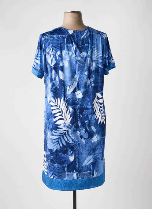 Rochie midi mâneci scurte mâneci scurte albastru PLURIELLES femme