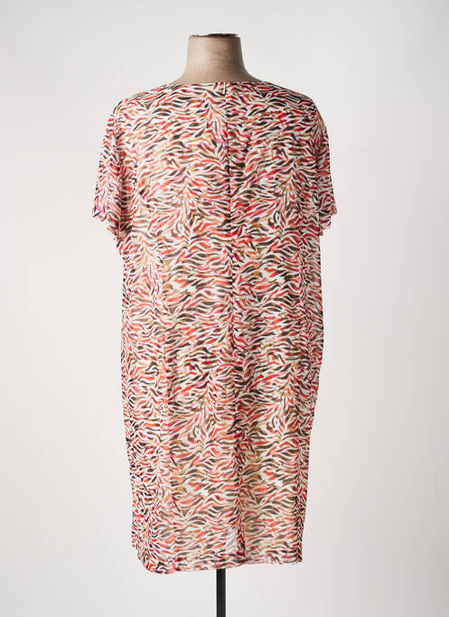 Rochie midi croială fluidă mâneci scurte portocaliu GEVANA femme