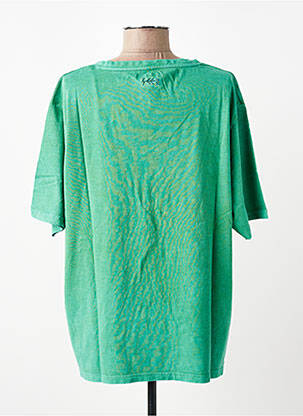 Tricou croială dreaptă mâneci scurte verde ROSE GARDEN femeie
