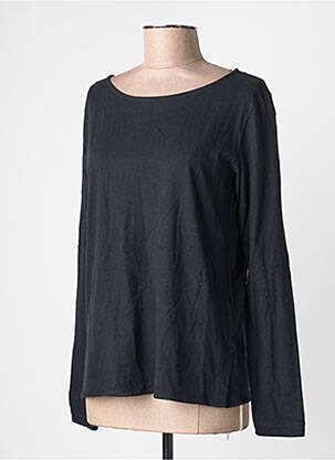 Tricou mâneci lungi mâneci lungi negru MAJESTIC FILATURES femeie