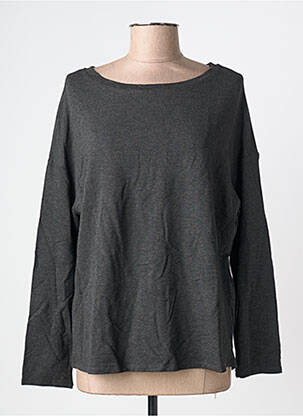 Tricou mâneci lungi mâneci lungi gri MAJESTIC FILATURES femeie