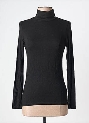 Maletă elasticitate mâneci lungi negru MAJESTIC FILATURES femeie