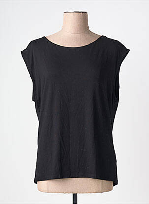 Tricou elasticitate mâneci scurte negru MAJESTIC FILATURES femeie