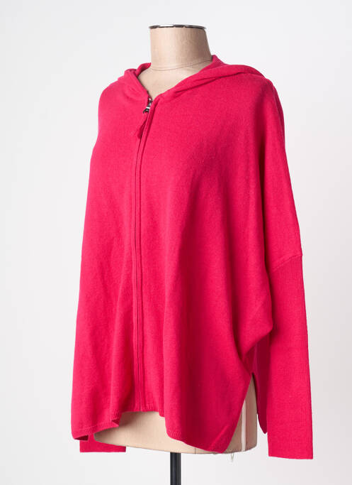 Vestă cu mâneci lungi țesătură moale și aerisită roz ABSOLUT CASHMERE femme
