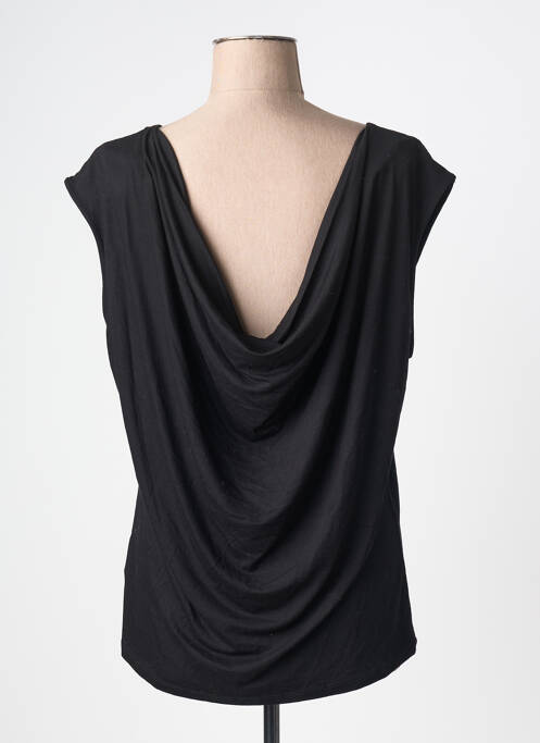 Tricou elasticitate mâneci scurte negru MAJESTIC FILATURES femme