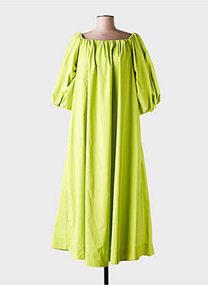 Rochie lungă mâneci scurte mâneci scurte verde ESSENTIEL ANTWERP femeie