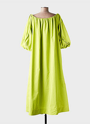Rochie lungă mâneci scurte mâneci scurte verde ESSENTIEL ANTWERP femeie