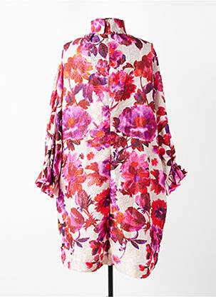 Rochie midi imprimeu fantezie mâneci lungi roz ESSENTIEL ANTWERP femeie