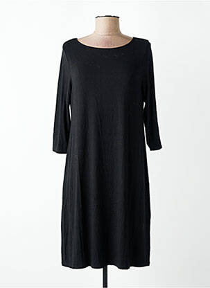 Rochie midi mâneci lungi mâneci lungi negru MAJESTIC FILATURES femme