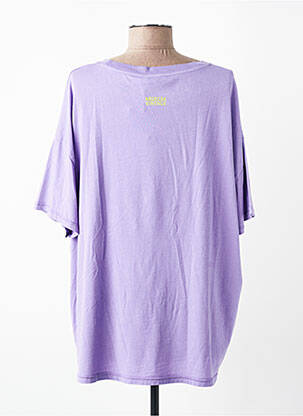 Tricou croială dreaptă mâneci scurte violet AMERICAN VINTAGE femeie