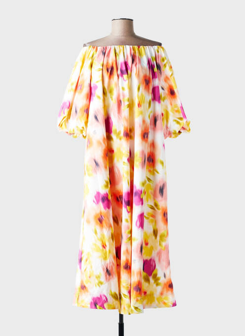 Rochie lungă imprimeu fantezie mâneci scurte galben ESSENTIEL ANTWERP femme
