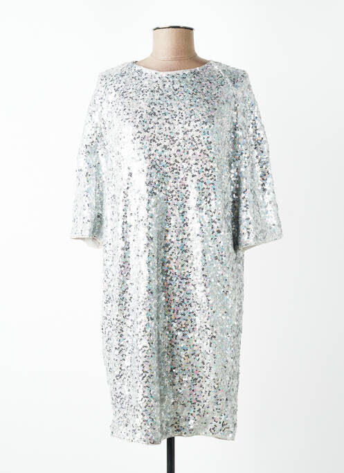 Rochie midi mâneci 3/4 mâneci 3/4 argintiu ESSENTIEL ANTWERP femme