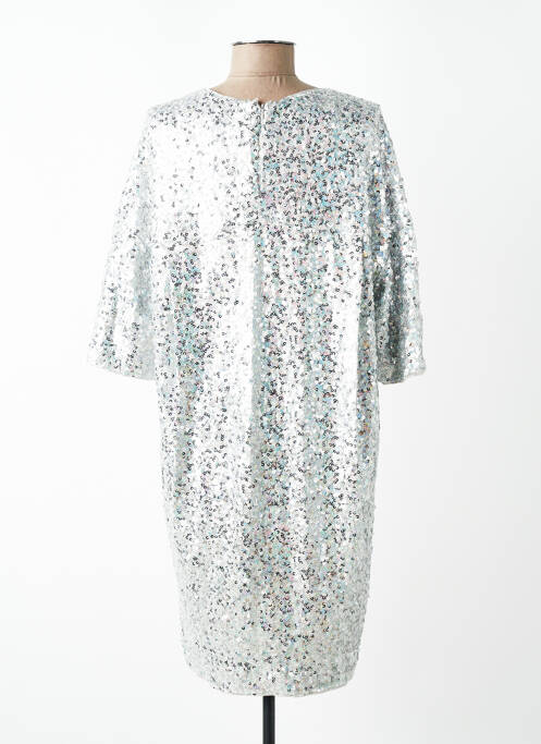 Rochie midi mâneci 3/4 mâneci 3/4 argintiu ESSENTIEL ANTWERP femme