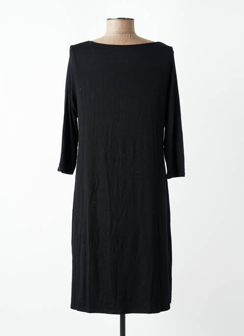 Rochie midi mâneci lungi mâneci lungi negru MAJESTIC FILATURES femme
