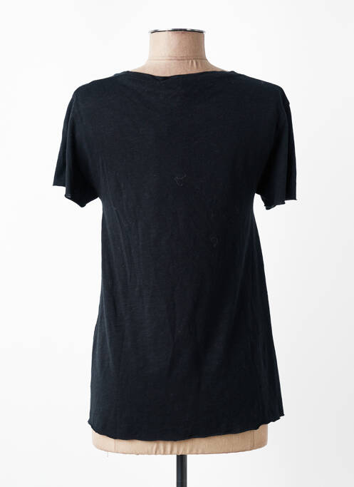 Tricou croială dreaptă mâneci scurte negru AMERICAN VINTAGE femme
