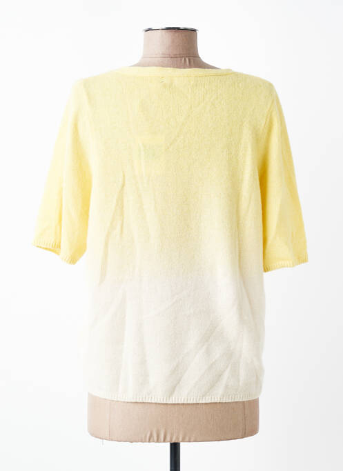 Tricou croială dreaptă mâneci scurte galben MAJESTIC FILATURES femme
