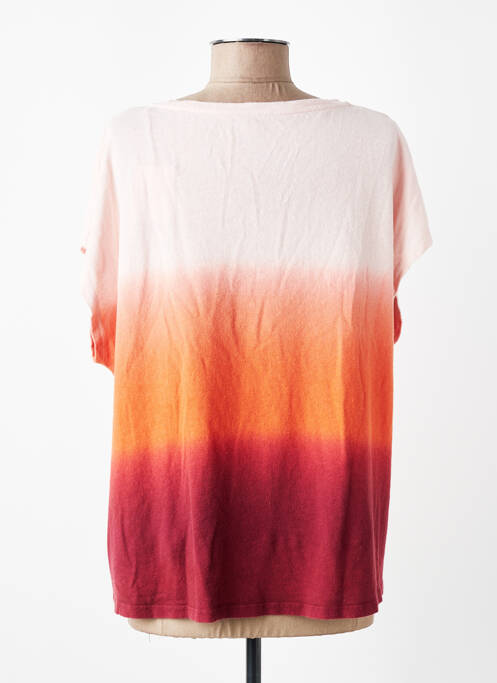 Tricou croială dreaptă mâneci scurte portocaliu MAJESTIC FILATURES femme