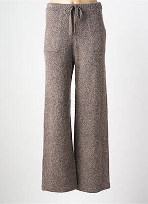 Pantalon evazat elasticitate talie înaltă maro MAJESTIC FILATURES femeie