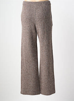 Pantalon evazat elasticitate talie înaltă maro MAJESTIC FILATURES femeie