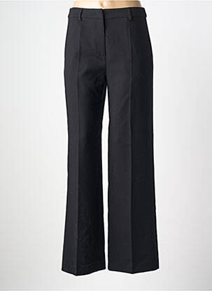 Pantalon drept țesătură crep talie înaltă negru SESSUN femeie