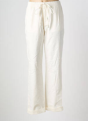 Pantalon drept țesătură poplin mărime normală bej ESSENTIEL ANTWERP femme