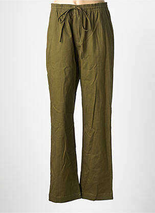 Pantalon drept țesătură poplin mărime normală verde ESSENTIEL ANTWERP femme
