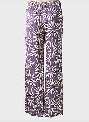 Pantalon drept talie elastică mărime normală violet DIEGA femeie