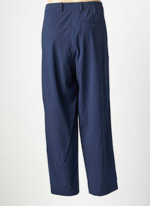 Pantalon larg țesătură poplin talie înaltă albastru AMERICAN VINTAGE femeie