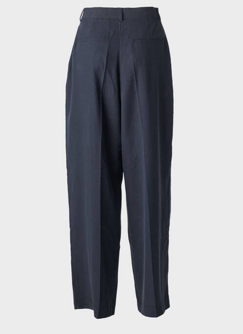Pantalon drept țesătură poplin talie înaltă albastru SESSUN femme