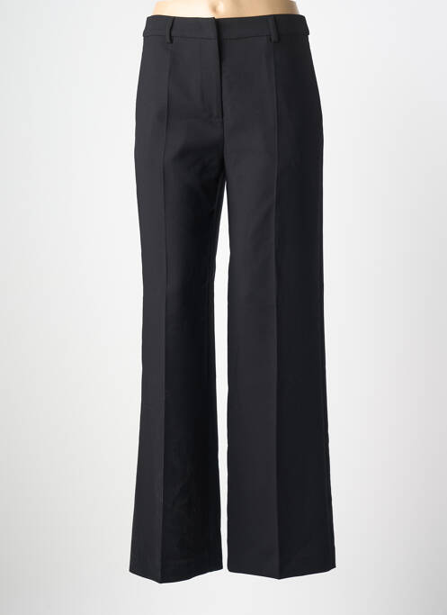 Pantalon drept țesătură crep talie înaltă negru SESSUN femme