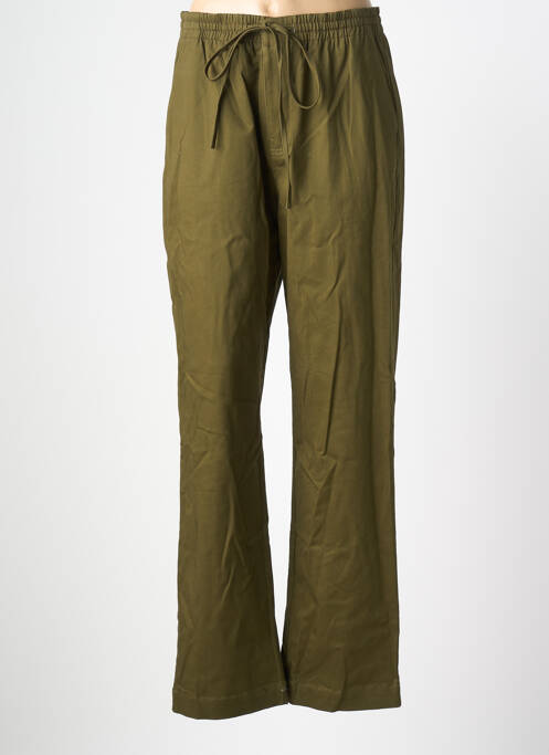 Pantalon drept țesătură poplin mărime normală verde ESSENTIEL ANTWERP femme
