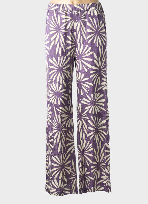 Pantalon drept talie elastică mărime normală violet DIEGA femme