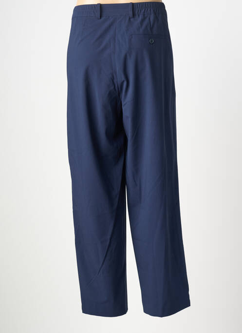 Pantalon larg țesătură poplin talie înaltă albastru AMERICAN VINTAGE femme