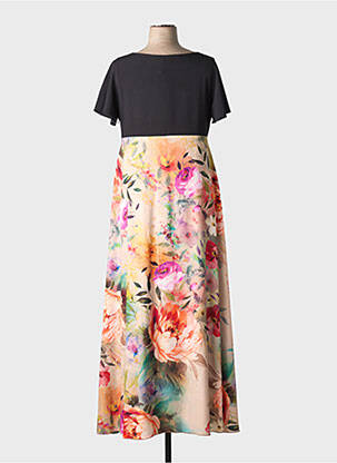 Rochie lungă mâneci scurte mâneci scurte negru SPG WOMAN femeie