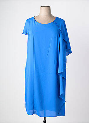 Rochie midi mâneci scurte mâneci scurte albastru SPG WOMAN femeie