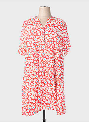 Rochie scurtă mâneci scurte mâneci scurte roșu WORLD FASHION femeie