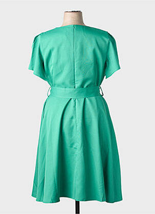 Rochie midi închidere cu fermoar la spate mâneci scurte verde J&J BY AFINITY femeie
