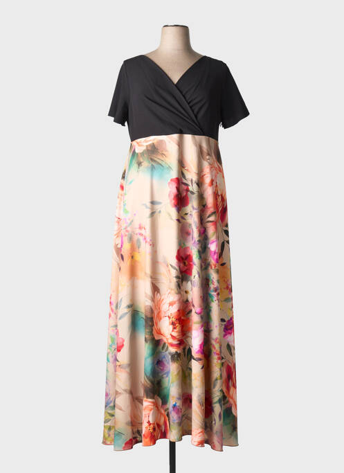 Rochie lungă mâneci scurte mâneci scurte negru SPG WOMAN femme