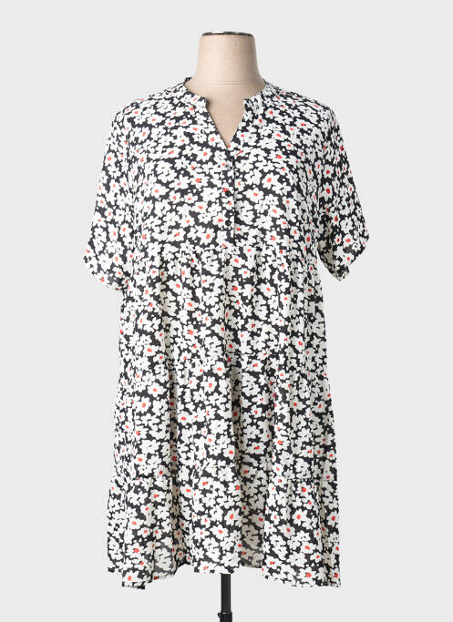 Rochie scurtă croială evazată mâneci scurte negru SPG WOMAN femme