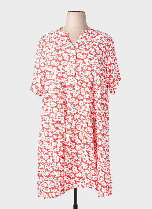 Rochie scurtă croială evazată mâneci scurte roșu WORLD FASHION femme