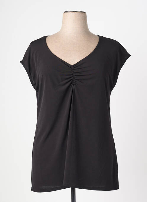 Top mâneci scurte mâneci scurte negru SPG WOMAN femme