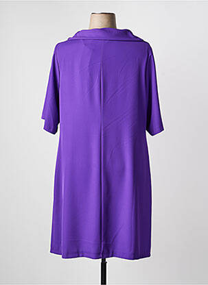Rochie midi mâneci scurte mâneci scurte violet SPG WOMAN femeie
