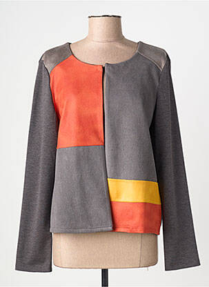 Jachete casual guler rotund gri DIANE LAURY femeie