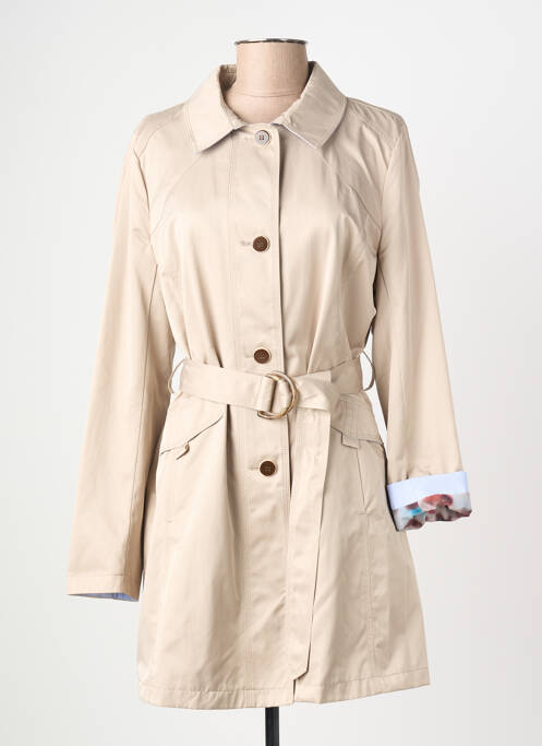 Trench țesătură poplin fără glugă bej REVER MILE femme